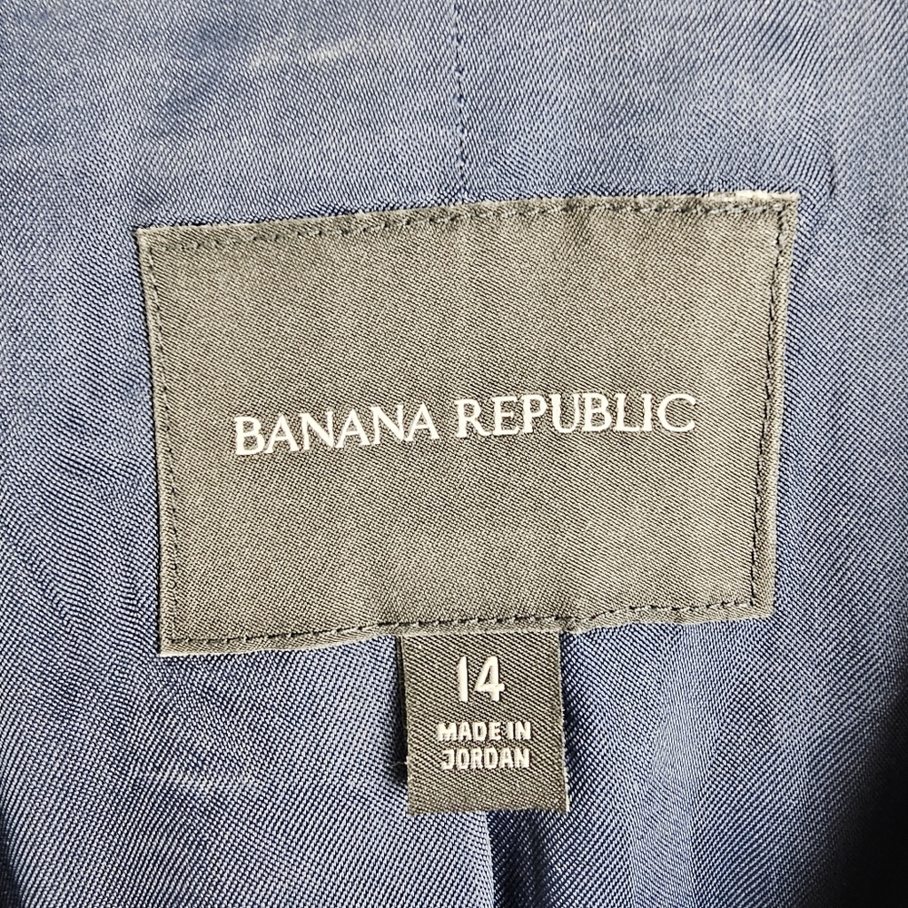 Banana Republic Navy Blue Captain's Blazer Gold Buttons NWOT - Picture 7 of 14